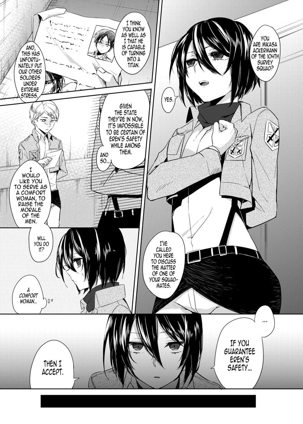 Hentai Manga Comic-Mikasa's Training Report-Read-3